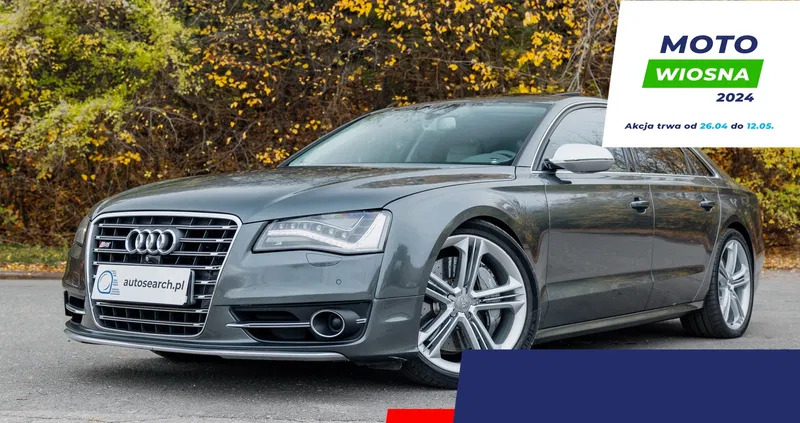 mazowieckie Audi S8 cena 99999 przebieg: 194086, rok produkcji 2012 z Pruszcz Gdański